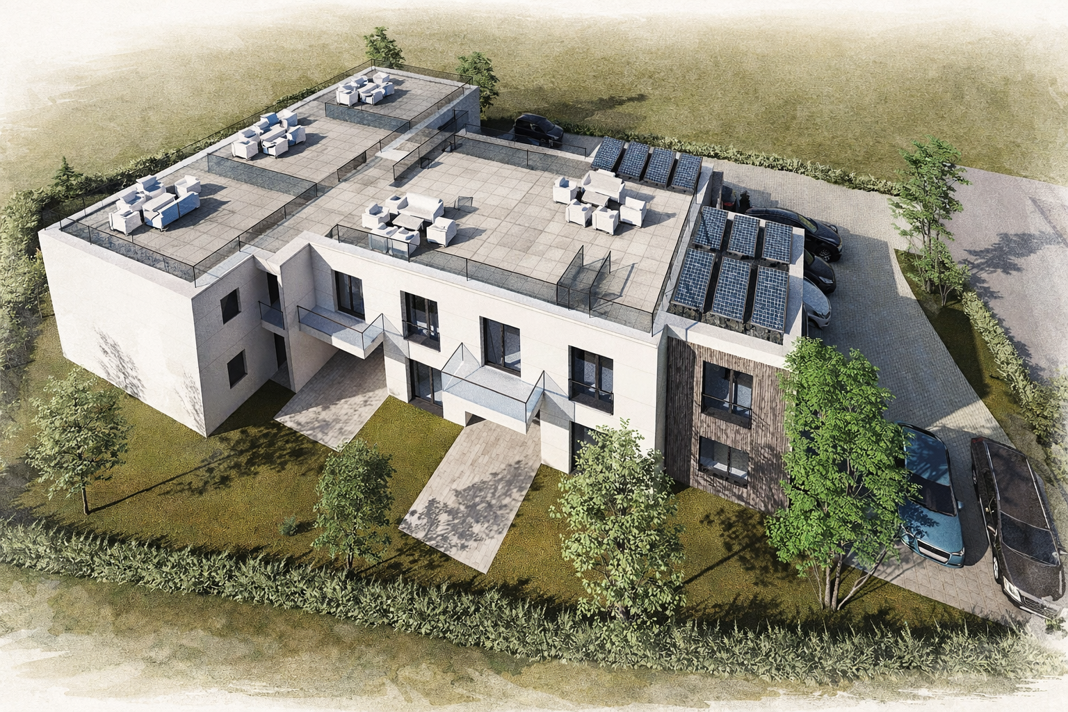 Quartier Waldblick – Straßenansicht